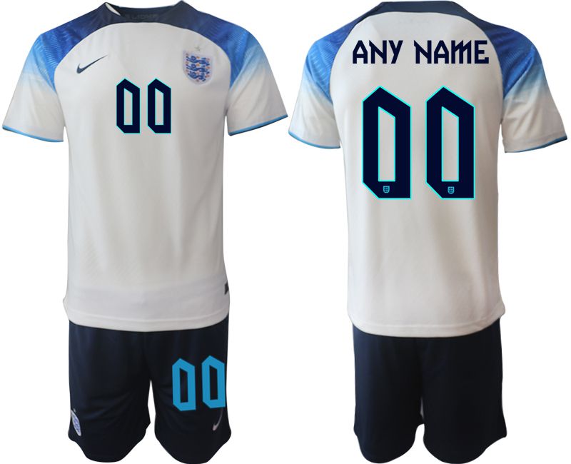 Men 2022 World Cup National Team England home white customized Soccer Jerseys